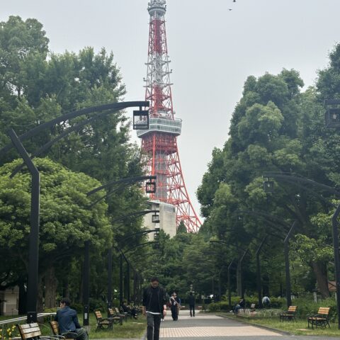 東京タワーバックでウエディング撮影